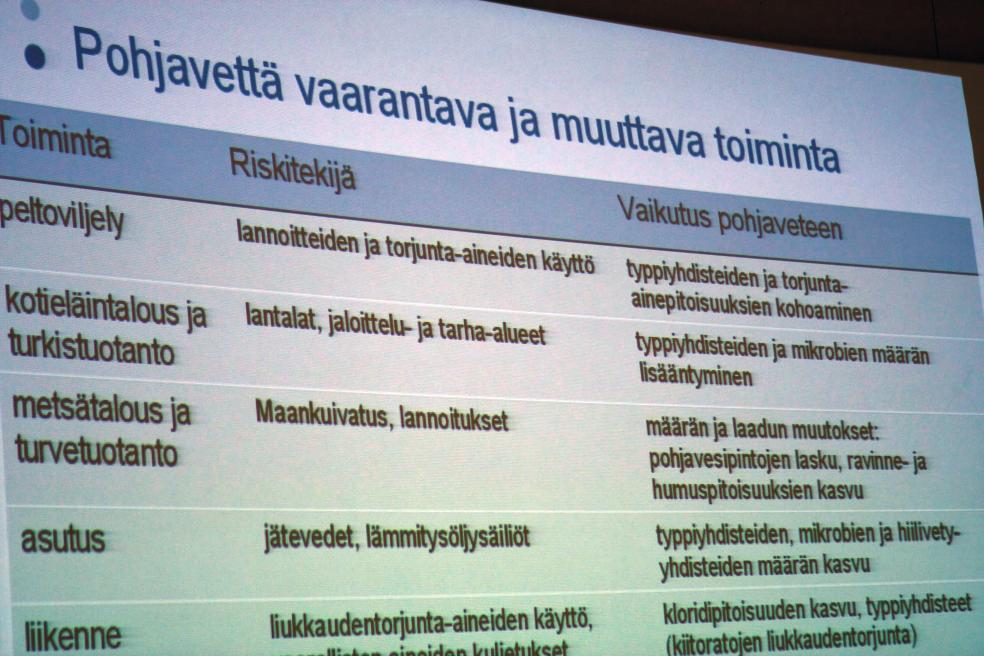 kokoontunut parikymmentä aktiivista ihmistä kuulemaan vesienhoitosuunnitelmaehdotusta ja keskustelemaan siitä.