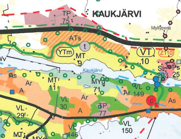 Kaavan lähtökohdat Kaavoitustilanne Alueella on voimassa SYRJÄNHARJUN-, KY- DÖN-, HÄIVIÄN JA SIMILÄNKULMAN ALUEEN osayleiskaava Kaukjärven eteläpuolella ja KAUKJÄRVEN osayleiskaava