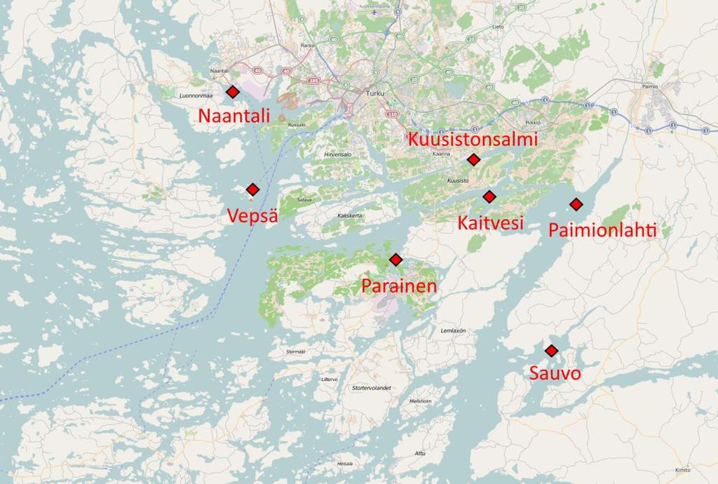 11 2 TUTKIMUSALUEET 2.1 Tutkimusalueiden valinta Koeverkkokalastukset suoritettiin vesialueilla, joilla tehtiin samanaikaisesti liejutaskuravun pyyntikokeiluja.
