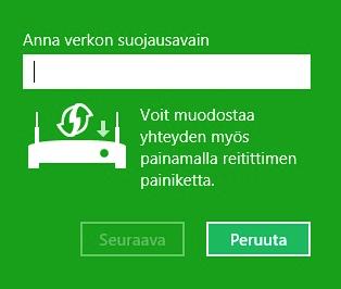 Avautuu sivupalkki, josta valitaan oma käytettävä langaton verkko (Tukiasema nimi on TW-EAV510v6xxxx, jossa xxxx on laitteen mac-osoitteen neljä viimeistä merkkiä) 6.