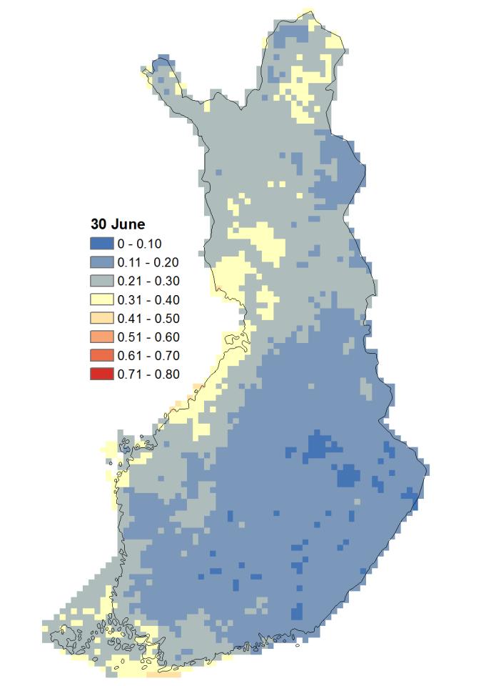 Sääriskit a) b) c) Kuivuuden esiintymisen todennäköisyys (14