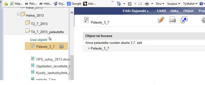 36 Optiman hakemisto: Moodlen hakemisto: