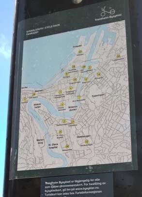 Bysykkel Trondheimin infotaulu Kuva 10. Kokonaisvaltaisen kaupunkipyöräjärjestelmän elementit.