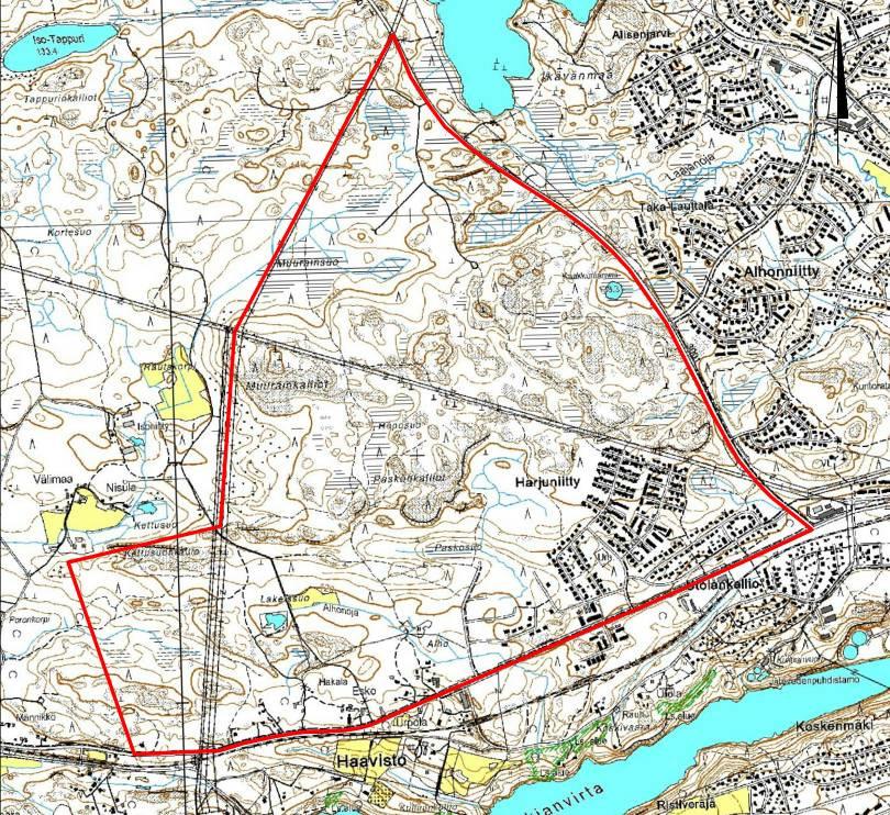 303235 HARJUNIITYN ARSEENISELVITYS NOKIAN KAUPUNKI 1. YLEISTÄ Tutkittu alue on Nokian kaupungissa oleva Harjuniityn osayleiskaava-alue. Alue sijaitsee Siurontien ja Porin yhdystien välissä.