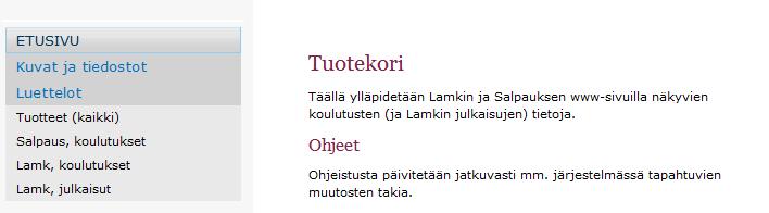 Päijät-Hämeen koulutuskonserni Tuotekori-ohje Sivu 5