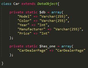 12 2.3 DataObject ja ORM Silverstripe käyttää niin sanottua ORM-tekniikkaa (object-relational model), jolla se esittää Silverstripen informaatiota.