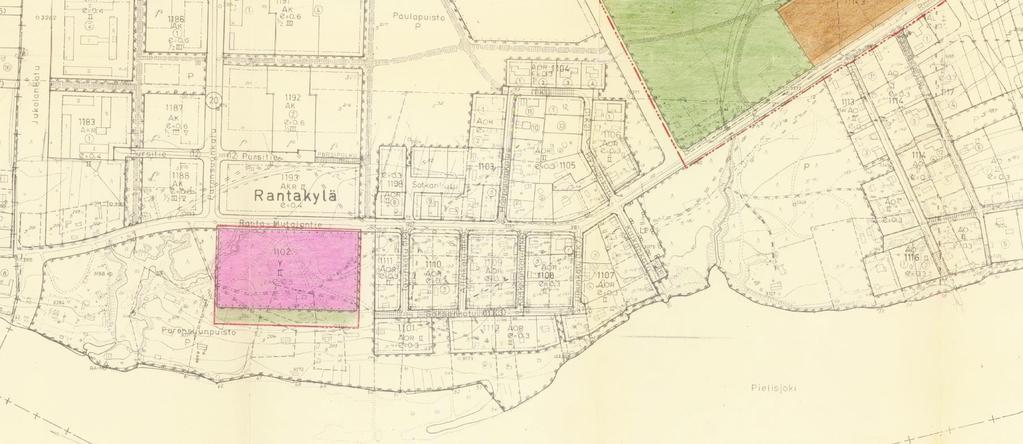 Ranta-alueen asemakaavat ovat ajalta 1963-1978