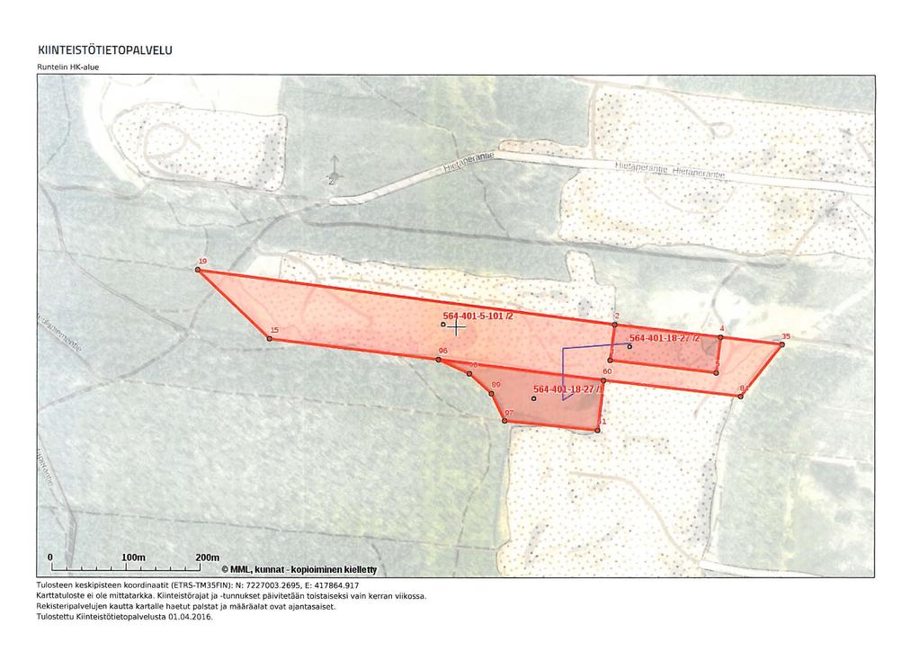 KIINTEISTÖTI ETOPALVELU Runtelin HK-alue... ' ~ '".1/1, ~,.., 'lh,.,.?~ ~ o 100m 200m 1 et 1 1 1 1 1 1 1 1 1 @ MML, kunnat - kopioimineo kielletty ~.