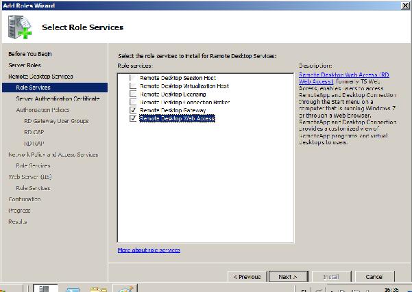 RD Web Access ja RD Gateway -roolien asentaminen aloitetaan Server Manager -hallintatyökalulla. Asennus käynnistetään valitsemalla kohta Add Role (kuva 8).