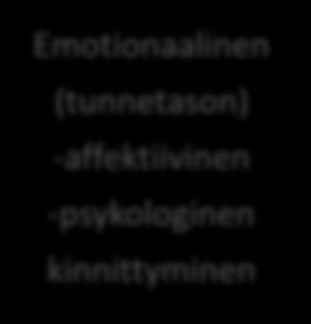 Tämä taso nähdään keskeiseksi tulevan koulumenestyksen ja mahdollisen koulun keskeyttämisen indikaattoriksi (Fredricks ym., 2004).