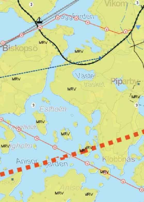 Utdrag ur Egentliga Finlands landskapsplan, 20.3.2013 Planädnringsområdet markerat med röd ring.