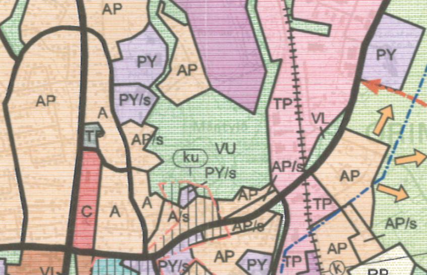 3.2.2 Yleiskaava Alueella on voimassa Keskusta-Virenojan oikeusvaikutteinen osayleiskaava, joka on hyväksytty kaupunginvaltuustossa 18.6.2007.