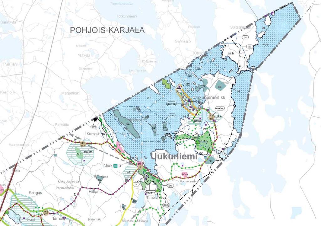 3. Maakuntakaava Alueella n vimassa Etelä-Karjalan maakuntakaavaa. Maakuntakaavaehdtus n hyväksytty Etelä-Karjalan maakuntavaltuustssa 9.6.00