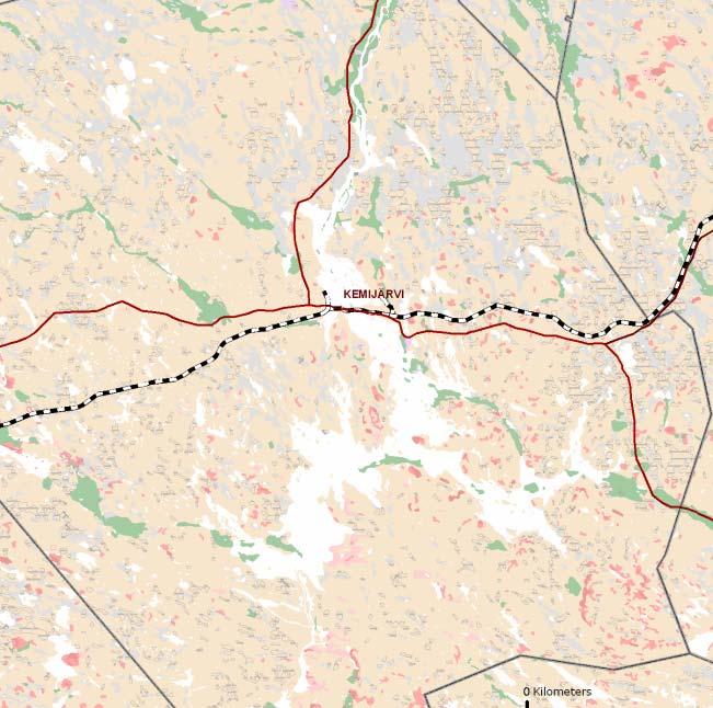 Kuva 28. Maaperäkartta suunniteltujen tuulivoimapuistojen alueelta (GTK 2010a).