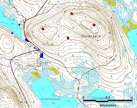 8.10 Muinais- ja kulttuurikohteet Museoviraston ylläpitämän muinaisjäännösrekisterin mukaan suunniteltujen Iso Severivaaran, Kuusivaara Mömmövaaran, Untamovaaran ja Tunturipalon tuulipuistojen