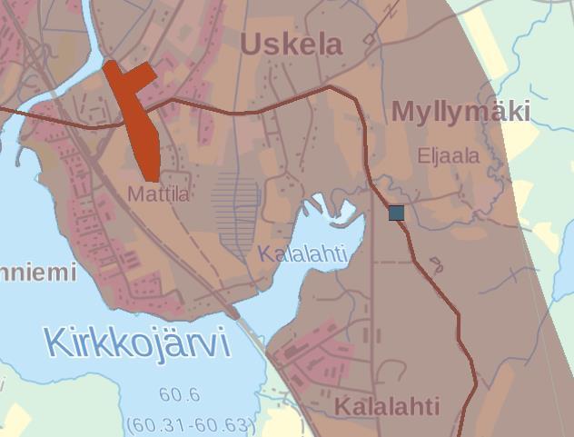 arkeologisen kulttuuriperinnön suojelu ja esitetty maankäyttö. Kohde voidaan osoittaa esim.