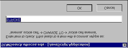 Jos haluat MeSH-termin hakuun, paina Cancel ja avaa SS-ikkunasta MeSH-browser, se avautuu uuteen ikkunaan ja automaattisesti hakee