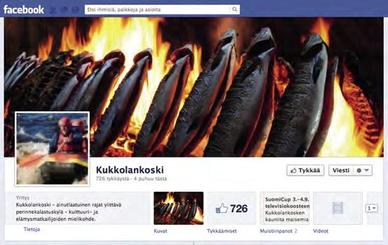 Kukkolankoski -Facebook-sivusto, joka linkittyy web-dokumenttiin yhtenä sisältönä.