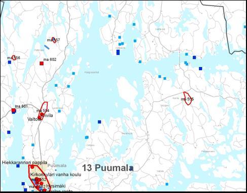 7 Kuva: Ote maakuntakaavasta kulttuuriympäristö Suunnittelualueella on voimassa Haapaselän osayleiskaava. Kunnanvaltuusto on hyväksynyt kaavan 18.3.2002.