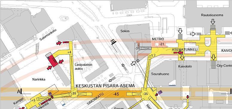 joidenkin bussilinjojen päättämisen ydinkeskustan