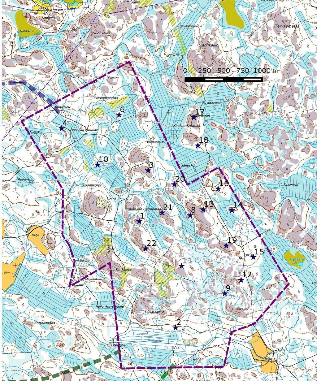 5 Kartta 2a. Yleiskartta tuulipuiston hankealueesta.