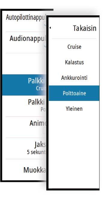 Poistu suosikkien muokkaustilasta tallentamalla tai hylkäämällä tekemäsi muutokset. Mittaripalkin ulkoasun määrittäminen Järjestelmään liitetyt tietolähteet ovat näkyvissä mittaripalkissa.