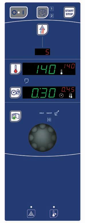 electrolux air-o-convect 7 Automaattinen kosteutus 11 settings from braising to par-steaming Digitaalinen lämpötilanäyttö The green digits indicate the actual temperature, the small red digits show