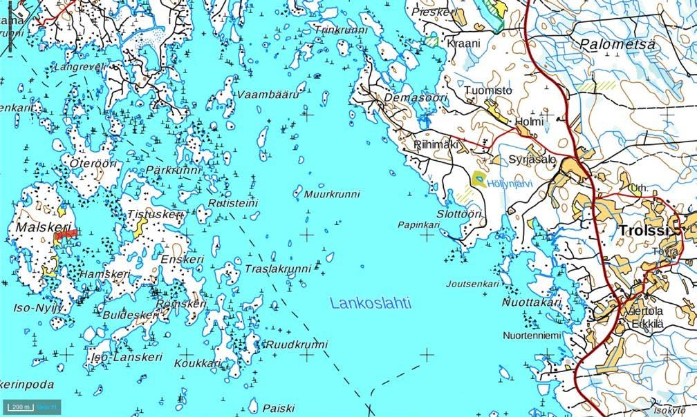 1. SUUNNITTELUALUE SIJAINTI JA REKISTERI Suunnittelualue sijaitsee Merikarvian Riispyyn kylässä Malskerin saaressa.