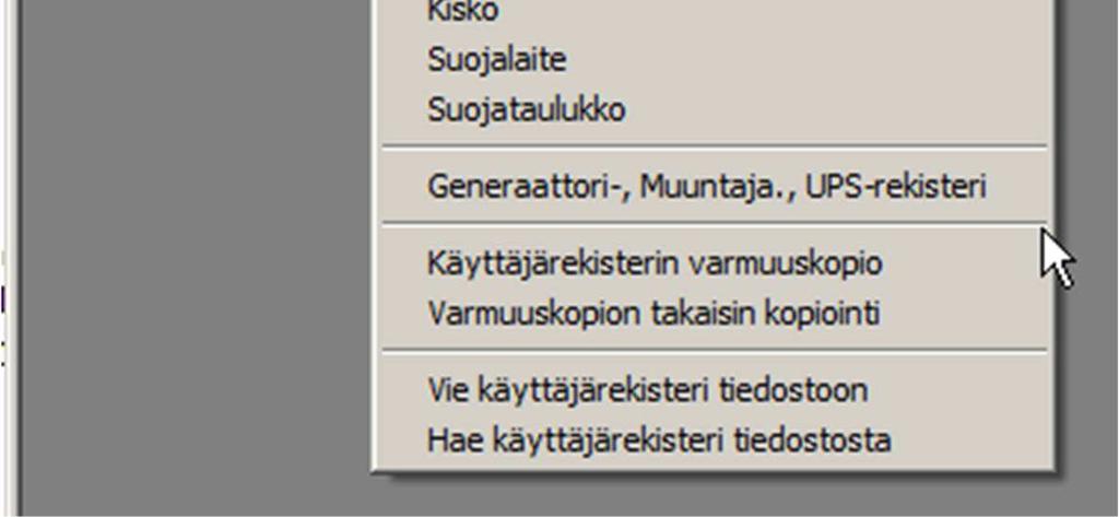 4 (9) 2.2 VARMUUSKOPIOT ADMIN TUNNUKSILLA Admin tunnuksilla varmuuskopioiden hallintaan on eri vaihtoehtoja.