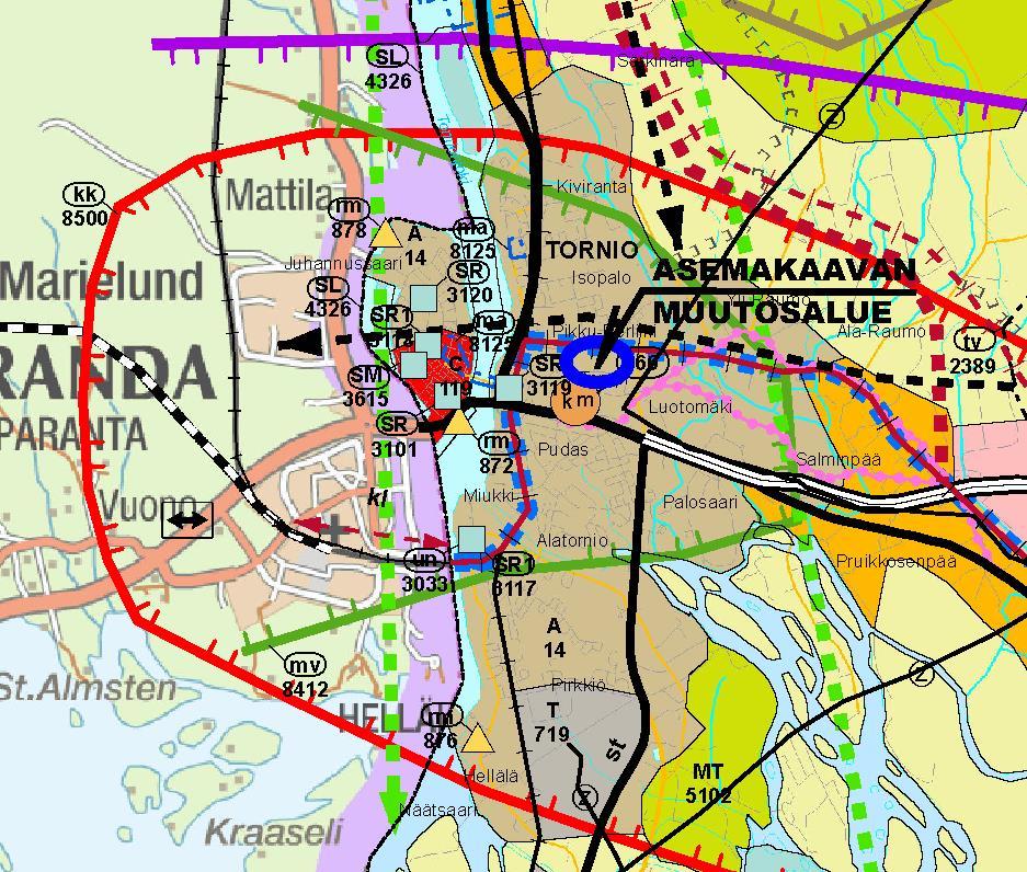 2. TIIVISTELMÄ Kaavamuutoksella kortteleiden 21 ja 25 välinen rakentamaton tiealue muutetaan pienteollisuus- ja liikerakennusten alueeksi jolloin korttelit muodostavat yhden korttelialueen. 3.