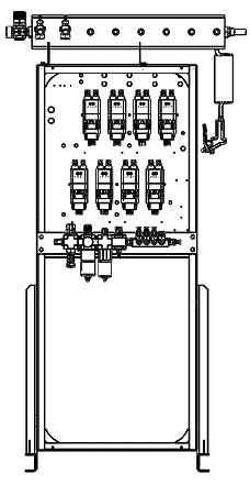 6 Erillinen HDLV -pumppupaneeli 1 3 2 5 4 Kohta P/N Seloste Määrä Huomaa 1 7032470 VALVE, PURGE, HDLV PUMP PANEL 1-2 7032471 VALVE, PRESSURE RELIEF 1-3 7032472 REGULATOR, AIR, PURGE TANK 1-4 1047526