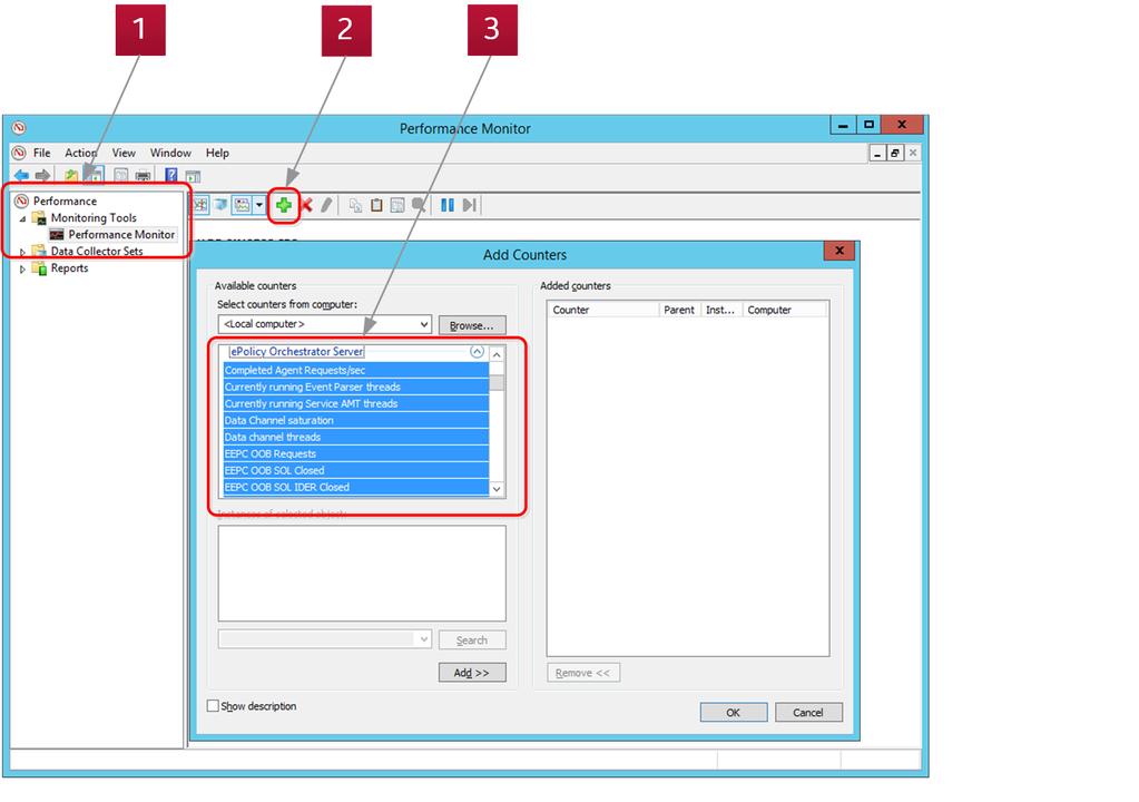 20 McAfee epo -palvelimen, SQL-tietokantojen ja kaistanleveyden ylläpito McAfee epo -palvelimen ylläpito Windowsin Luotettavuuden ja resurssien valvonnan käyttäminen Kun asennat McAfee epo