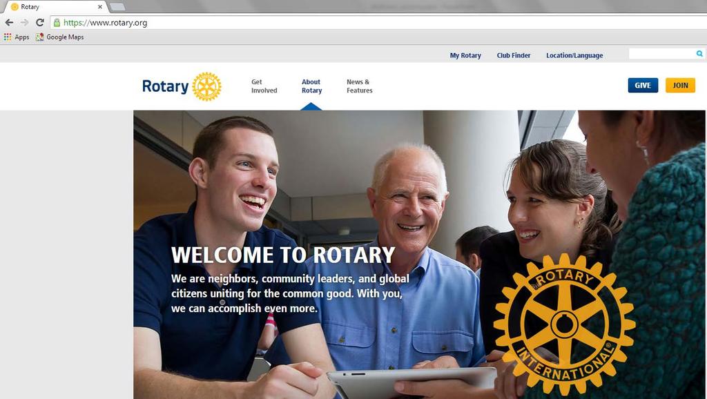 Kirjoita selaimeen Rotary.