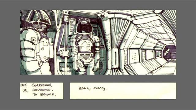 6 Kuvio 3. Ridley Scottin elokuvan Alien (1979) kuvakäsikirjoituksen osa (gamespot.com 2014). 2.2 Kuvakäsikirjoituksen luomisprosessi Kuvakäsikirjoituksen laatiminen on usein monen eri vaiheen lopputulos.