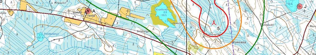 North: 6 995 114 New WTG Noise sensitive area Noise calculation model: