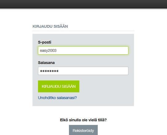 MY EASYFAIRS Kirjaudu tilillesi My easyfairs palvelussa