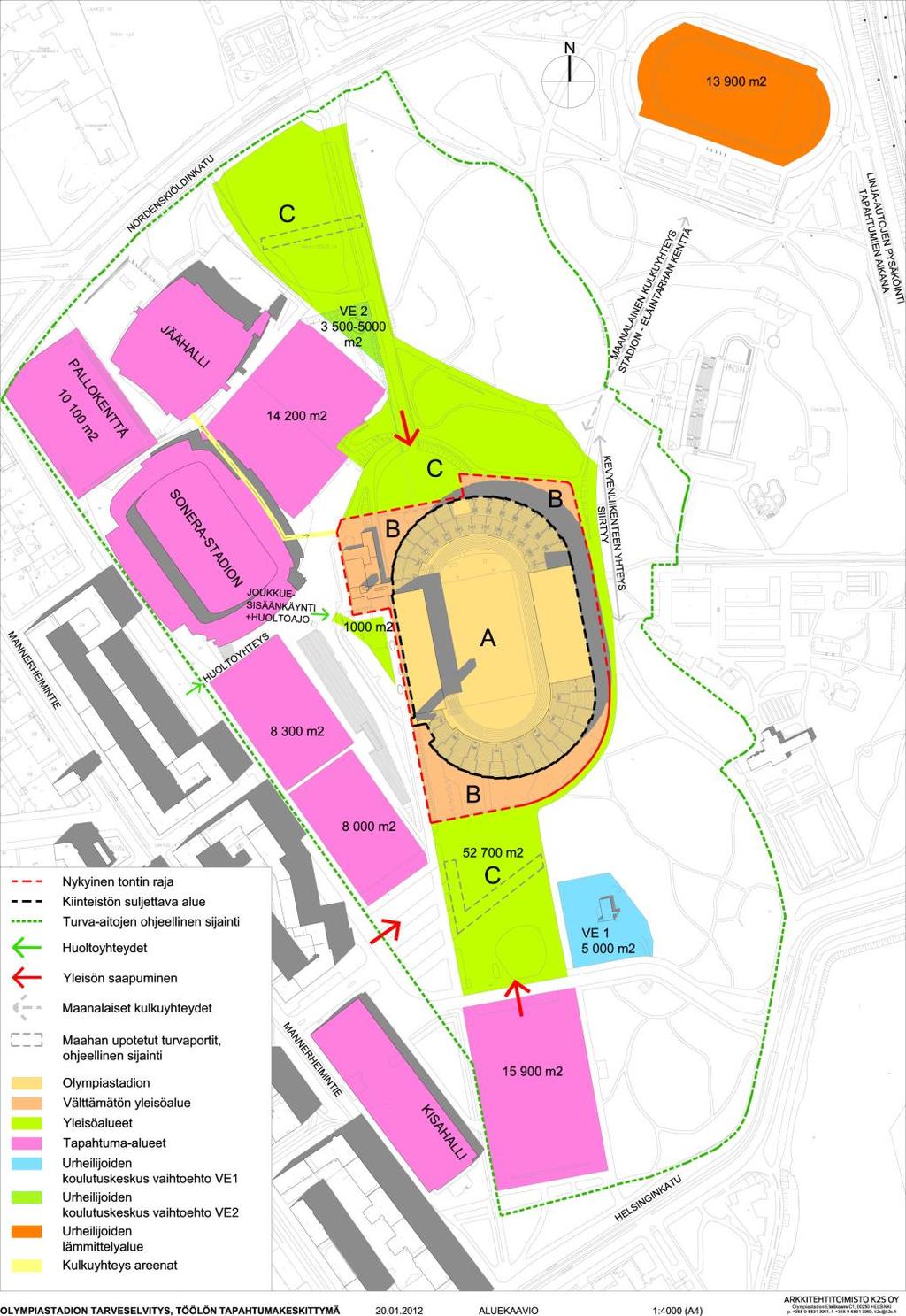 Uusi tontti Olympiastadionin ympäristöä tulee kehittää niin, että ympäristö toimintoineen saa ihmiset viihtymään stadionin läheisyydessä ja vierailemaan sekä stadionilla että muissa urheilukohteissa.