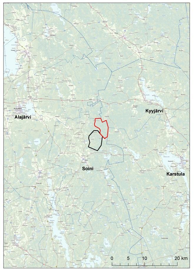 1. JOHDANTO Suomen Hyötytuuli Oy ja Saba Tuuli Oy Ab suunnittelevat tuulivoimahankkeiden sijoittamista Soinin Pesolan ja Korkeanmaan alueille.