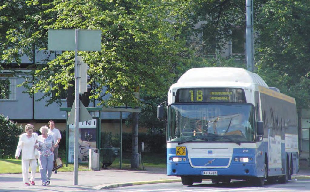Tavoitetila 2012 Kestävä kehitys Pääosa joukkoliikenteen tarjonnasta tuotetaan sähkö- ja kaasukäyttöisellä kalustolla.