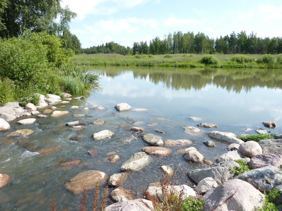 Kynnykset ja vedenpinnan säätely Pitkällä kynnyksellä saadaan tasainen vesipinta eri