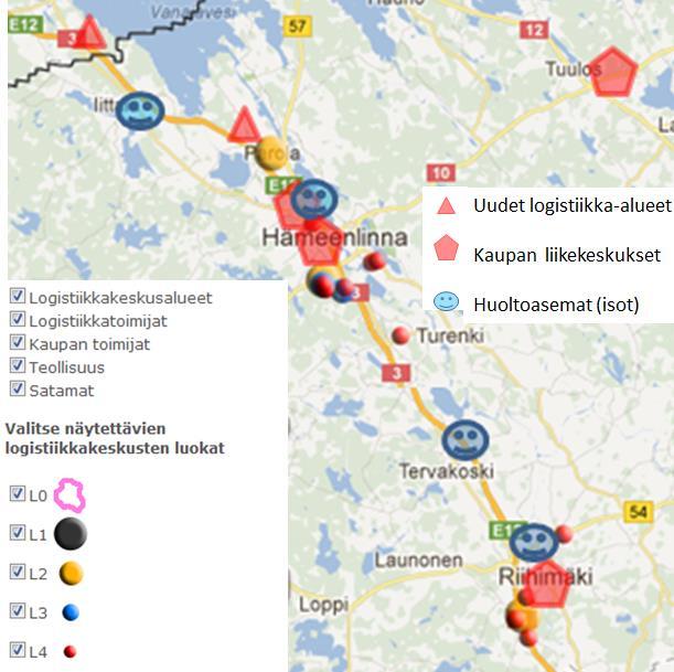 Kuljetusten merkitystä lisää nopeasti kasvava logistiikkakeskusten ja logistiikkapainotteisen tuotantotoiminnan sijoittuminen valtatien 3 varrelle.