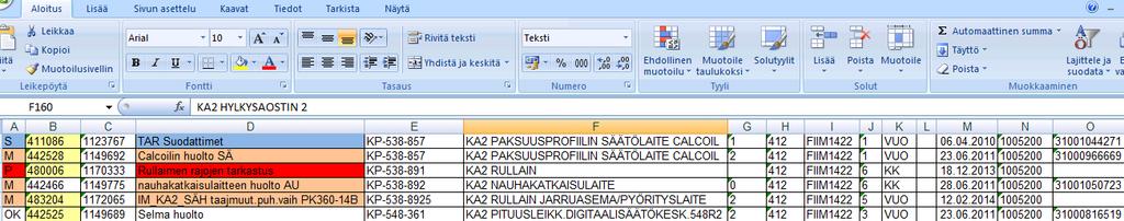 25 Konelinjalle edellisenä syksynä tehtyjen projektien seurauksena järjestelmästä puuttui vielä tietoja.