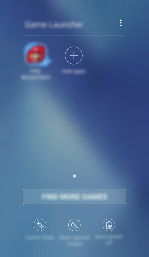 Sovellukset Game Launcher Esittely Game Launcher -toiminto kokoaa Play Kauppa -palvelusta ja Galaxy Apps -kaupasta ladatut pelit yhteen paikkaan, mikä helpottaa niiden käyttöä.
