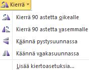 28 (48) 12.2 Täyttöväri, ääriviiva Piirto-objektille voi lisätä täyttövärin Muodon täyttö -työkalusta, reunaviivan värin Muodon ääriviiva -työkalusta ja tehosteita Muototehosteet-työkalusta. 1. Napsauta piirto-objekti aktiiviseksi.