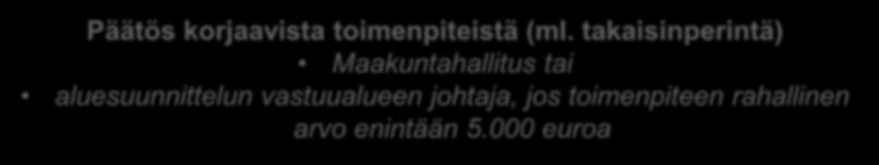 toimenpiteistä (ml.