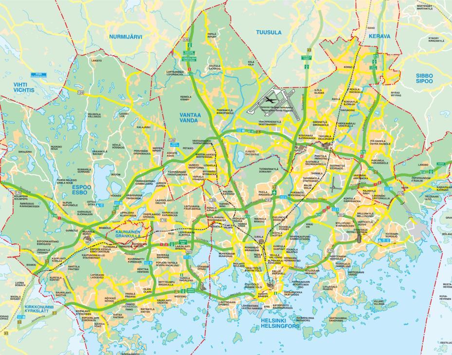 Asiakaspalvelupisteet (13) ja yhteispalvelupisteet (9) y Korso y Myyrmäki Tikkurila y Hakunila y Malmi 8