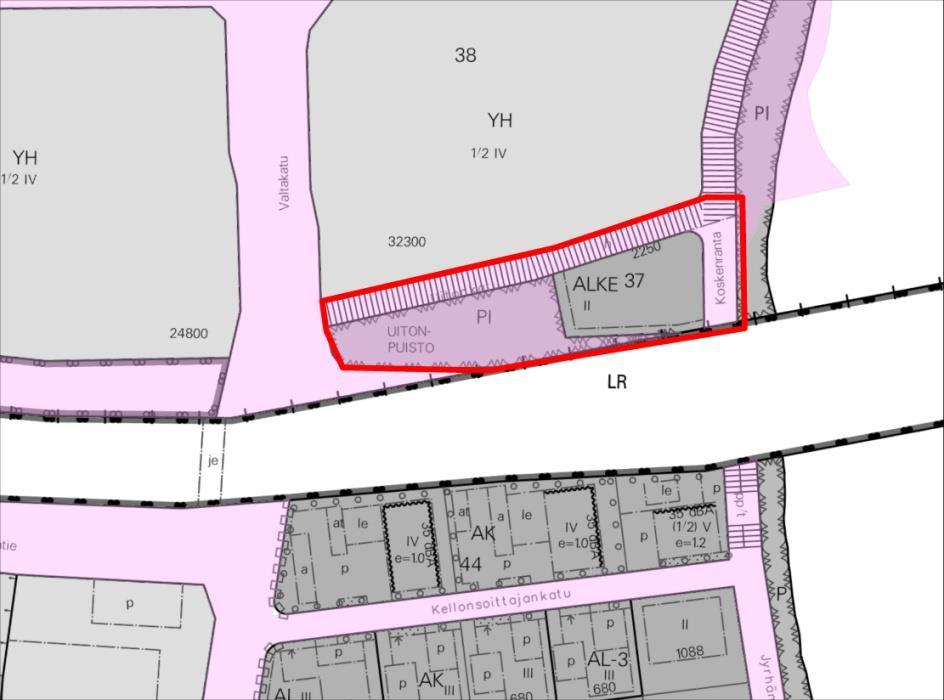 23. Kortteli 37, Koskenranta Vastuuhenkilö: Nicholas Coull Asuinkerrostalotontti Maanomistus Kaupunki/valtio Yksityinen Pinta-ala (%) 4300 m² (73%) 1600m² (27%)