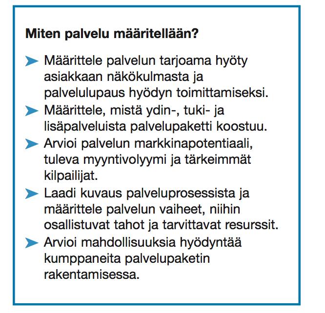Kuva 9. Palveluprosessin määrittämisen vaiheet. Kuvalähde: Jaakkola ym. 2009, 18 3.