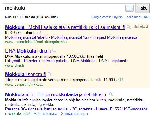 asiakkaat hakevat kuitenkin tietoa tuotteista Googlesta omalla kielellään