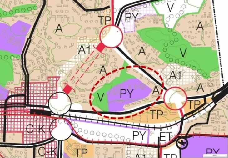 Suunnittelualueen pinta-ala on noin 7,6 ha, ja se käsittää yleisten rakennusten (Y) ja opetus- ja sosiaalitoimintaa palvelevien rakennusten (YOS) korttelialueen 51095, suojaviheralueen (EV) sekä